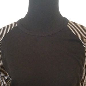 LuLaRoe Randy NWT Ribbed black striped sleeves M